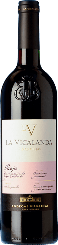 24,95 € Envio grátis | Vinho tinto Bodegas Bilbaínas La Vicalanda Viñas Viejas D.O.Ca. Rioja La Rioja Espanha Tempranillo Garrafa 75 cl