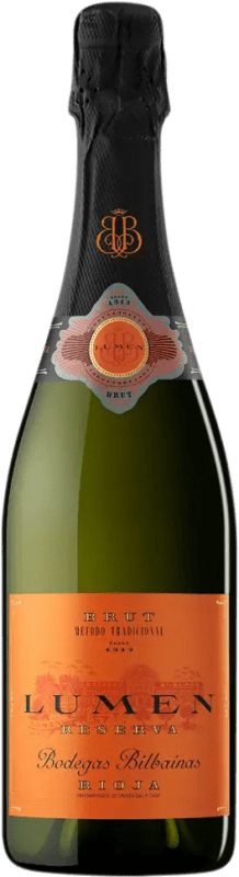 19,95 € Free Shipping | White Sparkling Wine Bodegas Bilbaínas Lumen Brut Reserve — Aged D.O.Ca. Rioja The Rioja Spain Garnacha — Grenache Bottle 75 cl