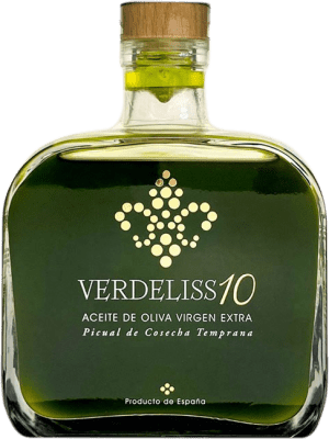 32,95 € Spedizione Gratuita | Olio d'Oliva Verdeliss 10 Picual Luxury Black Spagna Bottiglia Medium 50 cl