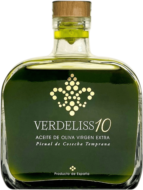 25,95 € Spedizione Gratuita | Olio d'Oliva Verdeliss 10 Picual Luxury Black Spagna Bottiglia Medium 50 cl