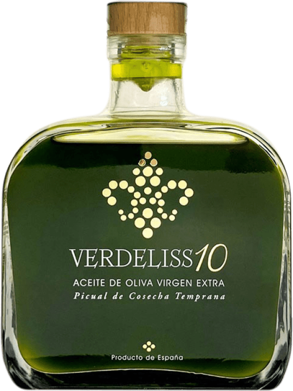 32,95 € Free Shipping | Olive Oil Verdeliss 10 Luxury Black Spain Picual Medium Bottle 50 cl