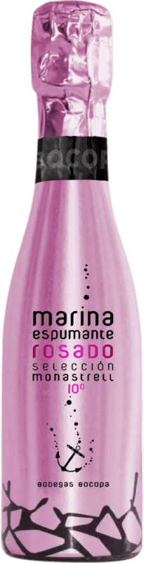 4,95 € Envío gratis | Espumoso rosado Bocopa Marina Espumante Rosé D.O. Alicante Comunidad Valenciana España Monastrell Botellín 20 cl