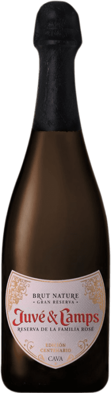 29,95 € Free Shipping | Rosé sparkling Juvé y Camps Reserva de Familia 100 Aniversario Rosé Reserve D.O. Cava Catalonia Spain Pinot Black Bottle 75 cl