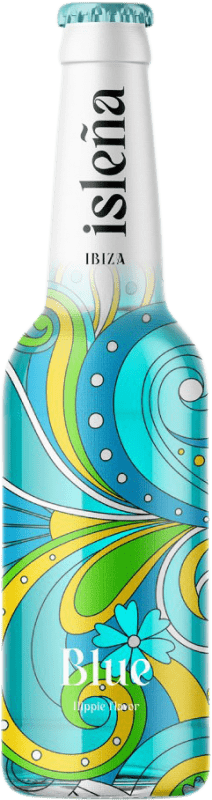 37,95 € Free Shipping | 24 units box Mixer Isleña Blue Ibiza Spain One-Third Bottle 33 cl