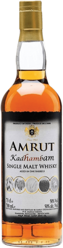 145,95 € Free Shipping | Whisky Single Malt Amrut Indian Kadhambam India Bottle 70 cl