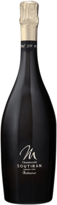 92,95 € 免费送货 | 白起泡酒 Soutiran Grand Cru, Millésimé A.O.C. Champagne 香槟酒 法国 Pinot Noir — 黑皮诺, Chardonnay — 莎当妮 75 cl