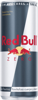 54,95 € 免费送货 | 盒装24个 饮料和搅拌机 Red Bull Energy Drink Zero 奥地利 铝罐 25 cl