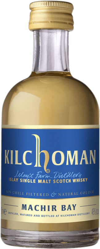 19,95 € Envio grátis | Whisky Single Malt Kilchoman Machir Bay Escócia Reino Unido Garrafa Miniatura 5 cl