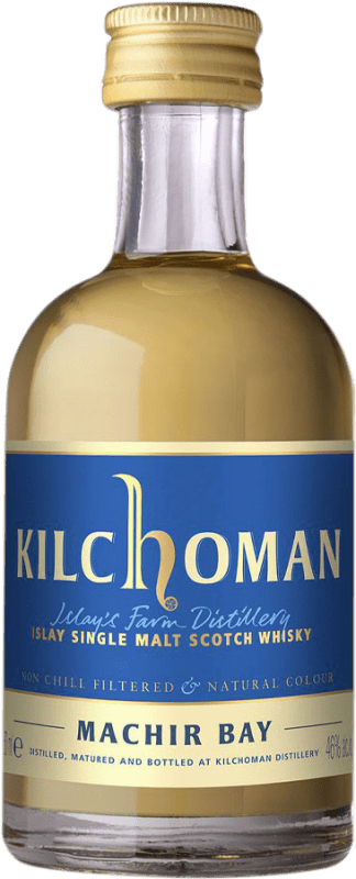 21,95 € Spedizione Gratuita | Whisky Single Malt Kilchoman Machir Bay Scozia Regno Unito Bottiglietta Mignon 5 cl