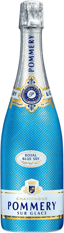 81,95 € Бесплатная доставка | Белое игристое Pommery Royal Blue Sky брют A.O.C. Champagne шампанское Франция бутылка 75 cl