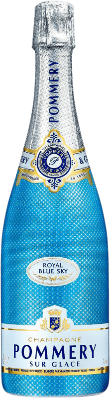 85,95 € Бесплатная доставка | Белое игристое Pommery Royal Blue Sky брют A.O.C. Champagne шампанское Франция бутылка 75 cl