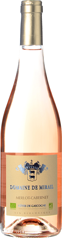 8,95 € Бесплатная доставка | Розовое вино Domaine de Mirail Rosé Молодой I.G.P. Vin de Pays Côtes de Gascogne Франция Merlot, Cabernet Sauvignon бутылка 75 cl