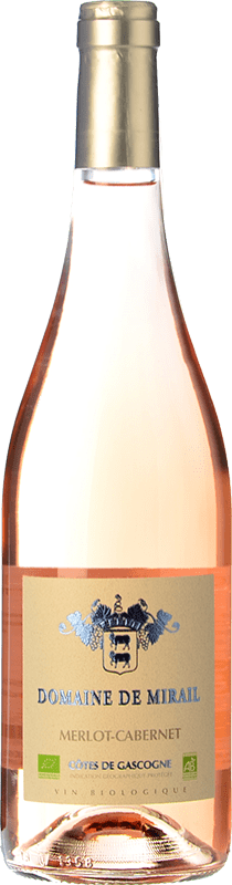 8,95 € Envio grátis | Vinho rosé Mirail Rosé Jovem I.G.P. Vin de Pays Côtes de Gascogne França Merlot, Cabernet Sauvignon Garrafa 75 cl