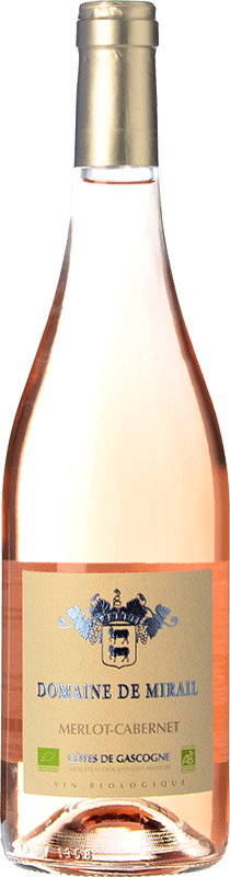 8,95 € Spedizione Gratuita | Vino rosato Domaine de Mirail Rosé Giovane I.G.P. Vin de Pays Côtes de Gascogne Francia Merlot, Cabernet Sauvignon Bottiglia 75 cl