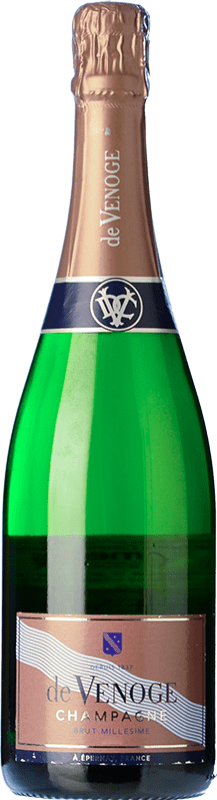66,95 € 送料無料 | 白スパークリングワイン De Venoge Cordon Bleu Millésimé Brut A.O.C. Champagne シャンパン フランス Pinot Black, Doña Blanca, Pinot Meunier ボトル 75 cl