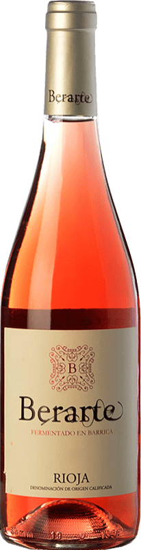 14,95 € 免费送货 | 玫瑰酒 Berarte Rosado Fermentado en Barrica D.O.Ca. Rioja 拉里奥哈 西班牙 Tempranillo 瓶子 75 cl