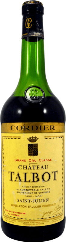 272,95 € Kostenloser Versand | Rotwein Château Talbot Georges Cordier 1975 A.O.C. Saint-Julien Frankreich Magnumflasche 1,5 L Sammlerstück Nicht zum Verzehr Geeignet