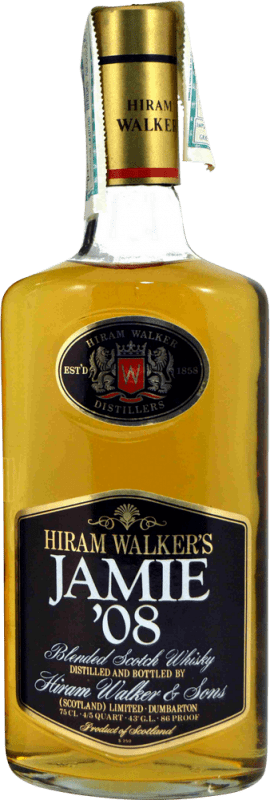 21,95 € Spedizione Gratuita | Whisky Blended Hiram Walker Jamie '08 Esemplare da Collezione Regno Unito Bottiglia 75 cl