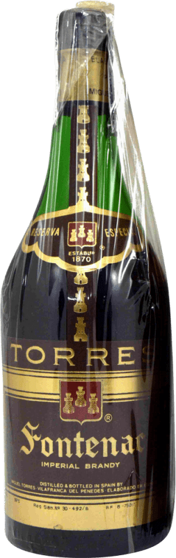 86,95 € Free Shipping | Brandy Torres Fontenac Old Bottling Collector's Specimen 1970's Spain Bottle 75 cl