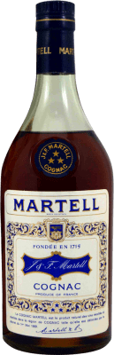 Cognac Conhaque Martell J&F Martell 3 Stars Espécime de Colecionador década de 1970 75 cl