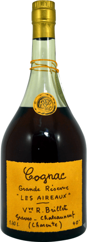 493,95 € Free Shipping | Cognac Brillet 1.4 L Collector's Specimen Grand Reserve A.O.C. Cognac France Magnum Bottle 1,5 L