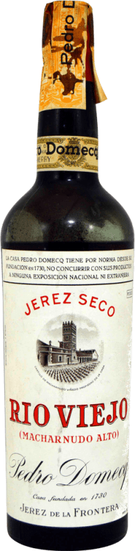 11,95 € Envio grátis | Vinho fortificado Pedro Domecq Jerez Río Viejo Espécime de Colecionador década de 1970 Seco Espanha Garrafa 75 cl