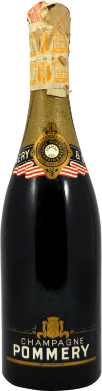 88,95 € Бесплатная доставка | Белое игристое Pommery Drapeau Sec Коллекционный образец 1970-х гг сухой A.O.C. Champagne шампанское Франция бутылка 75 cl