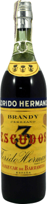 169,95 € Free Shipping | Brandy Hermanos Florido 3 Escudos Collector's Specimen 1970's Spain Bottle 75 cl