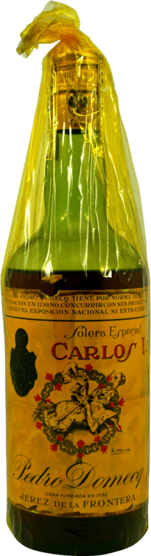 63,95 € Envío gratis | Brandy Pedro Domecq Fundador Carlos I 1970's Ejemplar Coleccionista España Botella 75 cl