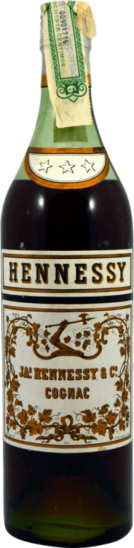 55,95 € 免费送货 | 科涅克白兰地 Hennessy 3 Estrellas 珍藏版 1960 年代 A.O.C. Cognac 法国 瓶子 75 cl