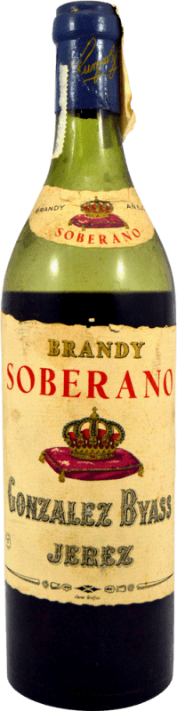 87,95 € Spedizione Gratuita | Brandy González Byass Soberano 1960's Spagna Bottiglia 70 cl Esemplare da Collezione Non Idoneo al Consumo