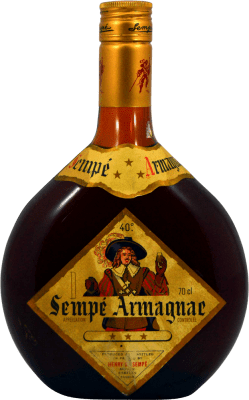 82,95 € Spedizione Gratuita | Armagnac Henry A. Sempé 3 Estrellas Esemplare da Collezione anni '60 Francia Bottiglia 70 cl