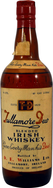 412,95 € Envío gratis | Whisky Blended Tullamore Dew D. E. Williams Ejemplar Coleccionista 1950's Irlanda Botella 75 cl