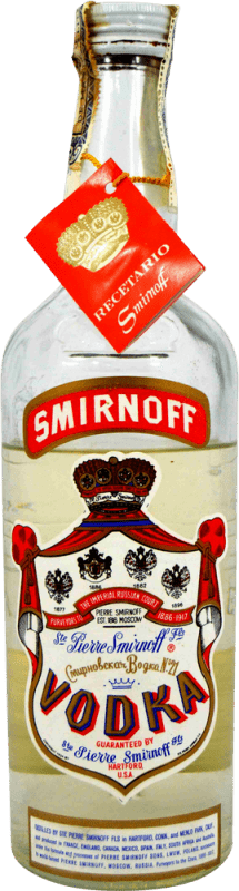 22,95 € Spedizione Gratuita | Vodka Smirnoff Esemplare da Collezione anni '70 stati Uniti Bottiglia 75 cl