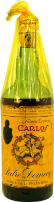 56,95 € 免费送货 | 白兰地 Pedro Domecq Fundador Carlos I Tapón de Rosca 1970's 收藏家标本 西班牙 瓶子 75 cl