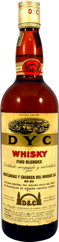 55,95 € Бесплатная доставка | Виски смешанные DYC Коллекционный образец 1970-х гг Испания бутылка 75 cl