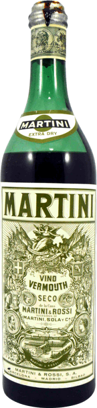 28,95 € 免费送货 | 苦艾酒 Martini 1960's Seco — 干型 意大利 75 cl 收藏品 不可食用