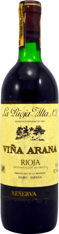 55,95 € Бесплатная доставка | Красное вино Rioja Alta Viña Arana Коллекционный образец Резерв 1982 D.O.Ca. Rioja Ла-Риоха Испания бутылка 75 cl