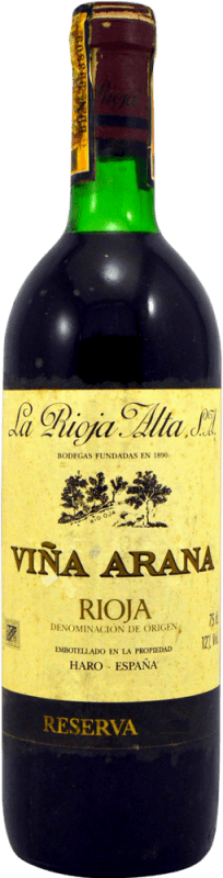 57,95 € Envoi gratuit | Vin Rouge Rioja Alta Viña Arana Réserve 1982 D.O.Ca. Rioja La Rioja Espagne Bouteille 75 cl Objet de Collection Non Destinée à la Consommation