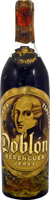 544,95 € Spedizione Gratuita | Brandy Destilería Berenguer Coñac Doblón Jerez Esemplare da Collezione anni '40 Spagna Bottiglia 75 cl
