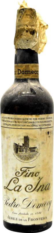 55,95 € Envoi gratuit | Vin fortifié Domecq Fino La Ina Spécimen de Collection années 1940's Espagne Bouteille 75 cl