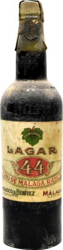 44,95 € 免费送货 | 强化酒 Carrasco & Benítez Lagar 44 Málaga Rancio 珍藏版 1940 年代 西班牙 瓶子 75 cl