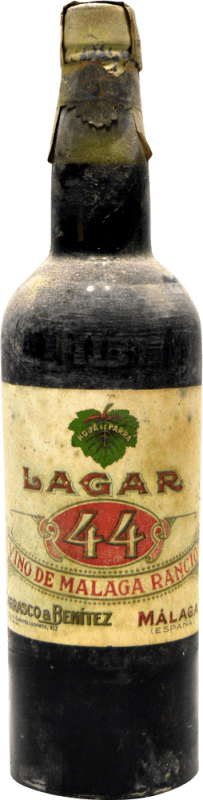 46,95 € Spedizione Gratuita | Vino Liquoroso Carrasco & Benítez Lagar 44 Málaga Rancio 1940's Spagna 75 cl Esemplare da Collezione Non Idoneo al Consumo