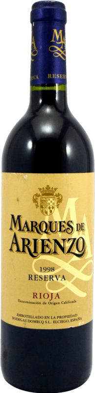 22,95 € Envoi gratuit | Vin rouge Marqués de Arienzo Spécimen de Collection Réserve D.O.Ca. Rioja La Rioja Espagne Bouteille 75 cl