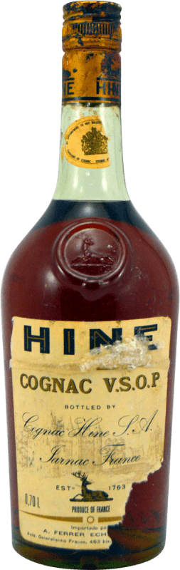 165,95 € Free Shipping | Cognac Thomas Hine V.S.O.P. Collector's Specimen 1980's A.O.C. Cognac France Bottle 70 cl