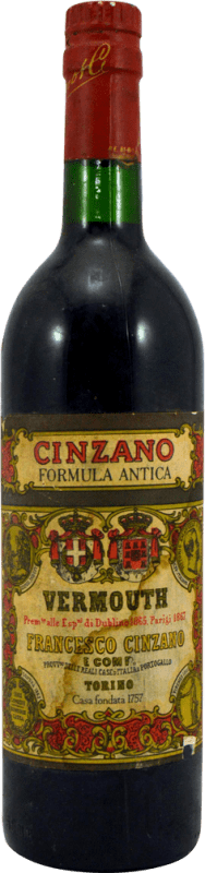 86,95 € Envio grátis | Vermute Cinzano Fórmula Antica 1980's Itália 75 cl Exemplar de colecionador Não Próprio para Consumo