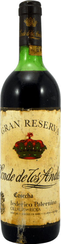 165,95 € Envío gratis | Vino tinto Paternina Conde de los Andes Ejemplar Coleccionista Gran Reserva 1959 D.O.Ca. Rioja La Rioja España Botella 75 cl