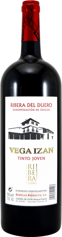 7,95 € Бесплатная доставка | Красное вино Riberalta Vega Izán молодое D.O. Ribera del Duero Кастилия-Леон Испания Tempranillo — Темпранильо Бутылка Магнум 1,5 L