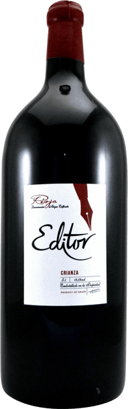 66,95 € Бесплатная доставка | Красное вино Pagos de Leza Editor старения D.O.Ca. Rioja Ла-Риоха Испания Tempranillo Специальная бутылка 5 L