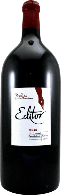 69,95 € 免费送货 | 红葡萄酒 Pagos de Leza Editor Crianza — 陈酿 D.O.Ca. Rioja 拉里奥哈 西班牙 Tempranillo — 丹魄 特殊瓶 5 L